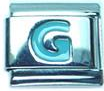 Light blue letter G - Italian charm - Click Image to Close